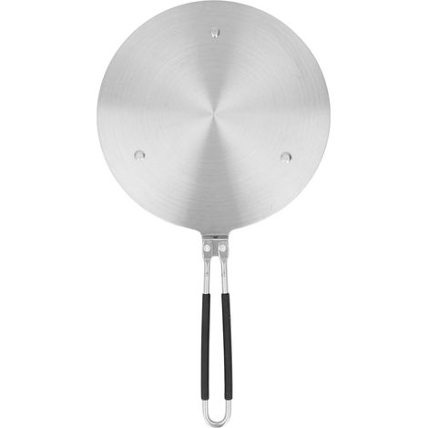 Plaque de diffusion de chaleur en acier inoxydable, à chauffe rapide et uniforme, avec long manche, compatible avec les plaques à induction et les poêles en fonte de type 20. (1/5)