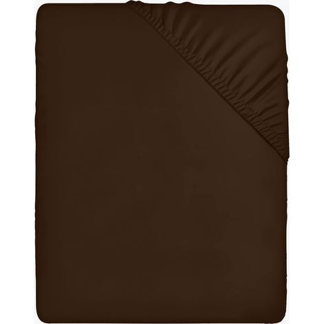 Parure de lit marron, 160 x 200 cm – matelas épais, épaisseur 35 cm – finition brossée (1/5)
