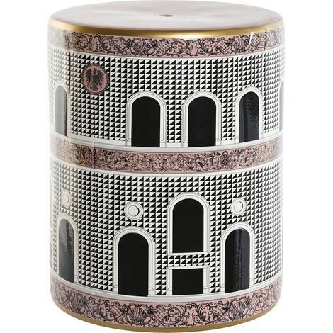Mesita Auxiliar Porcelana 33X33X42,5 Puertas (1/4)