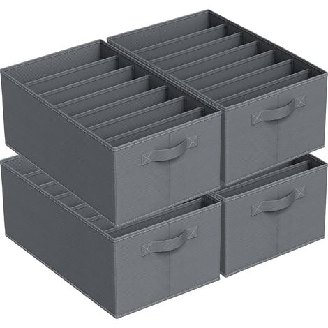 4PCS Rangement Vetement Dressing Pliable avec Poignée 44x30x20cm (1/5)