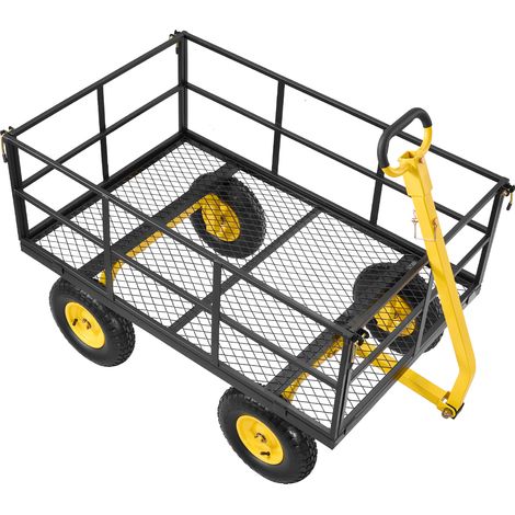 Mophorn Carro de Jardín con Capacidad de Carga de 635 kg, Carretilla de Mano con Ruedas para Todo Terreno, Laterales Desmontables y Mango Giratorio, para Transporte de Leña y Uso Exterior (1/5)