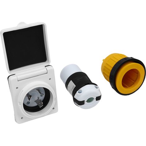 Kit de prise de courant pour camping-car, 30 ampères, prise de verrouillage NEMA L5-30R et L5-30P, avec couvercle de protection, pour remorque et bateau