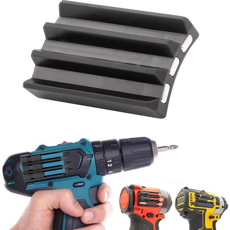 Support Magnetique Pour Embouts - 25 x 45 mm - Pour Manches Hexagonaux 1/4 Pouces - Adhésif - 1 Unite (1/5)