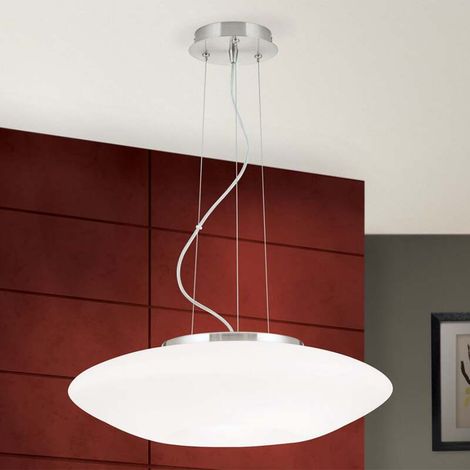 [GEBRAUCHT] B-Ware Hängeleuchte Blanc LED Pendelleuchte Lampe dimmbar opalglas nickel matt 21cm (1/2)