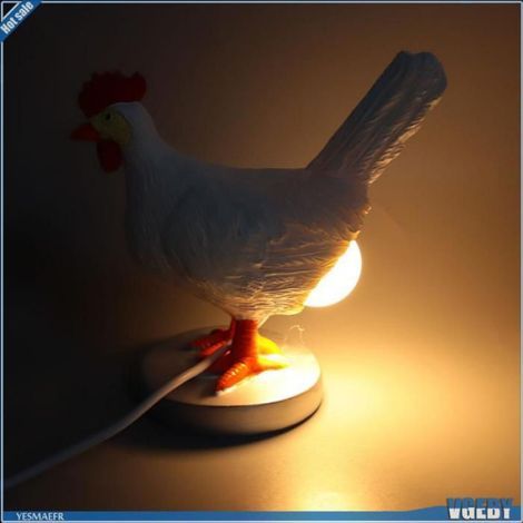 Ashata Hühnerei-Lampe, LED-Lampe in Hühnereiform, lustiges Nachtlicht aus Kunstharz mit USB-Anschluss, Duftlichtverlängerungen (1/5)