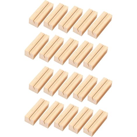 40 porte-cartes en bois, porte-numéros de table, porte-notes (1/5)