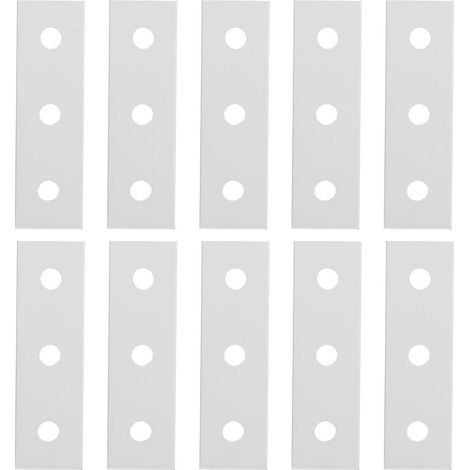 Plaque d'assemblage aluminium plat 2020-3 trous - Lot de 10 pièces pour renfort et jonction solide (1/5)