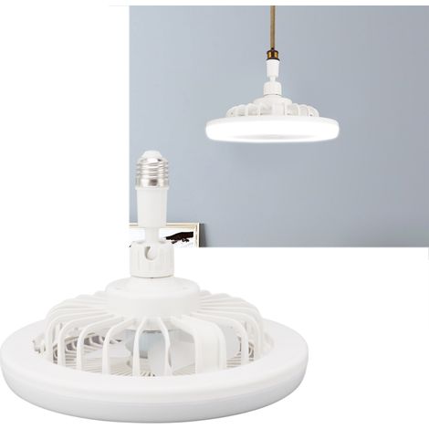 Ventilateur de plafond lumineux LED 30 W, 25 cm (9,8 pouces), petit modèle silencieux avec diffuseur d'huiles essentielles E27, idéal pour la chambre à coucher. (1/5)