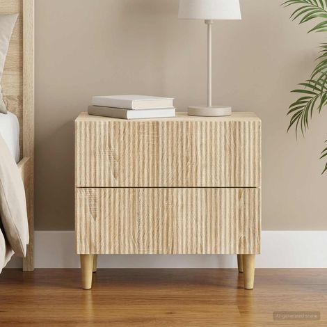 vidaXL Armario de Noche con cajón Roble Sonoma 62 x 34,5 x 48 cm (1/5)