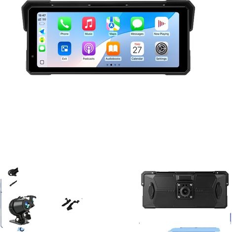 DVR de moto, écran de 8,1 pouces, enregistrement en boucle, 128G, Moto DVR (1/2)