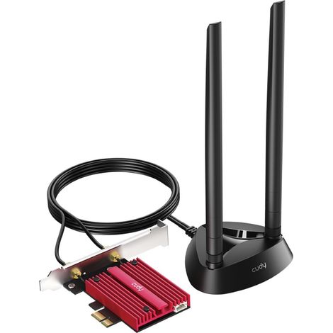 Carte réseau Cudy WE9300S avec Wi-Fi et Bluetooth intégrés, débit de 5765 Mbit/s (1/4)