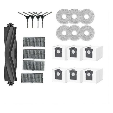 NALOOKAMIC Lot de 21 pièces pour balai à franges Dreame Mova E30 Ultra : brosse latérale à rouleau, filtre HEPA, sac à poussière, accès ultra-résistant (1/4)