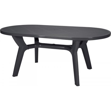 TAVOLO PAGODA OVALE 180X90 - GRANDSOLEIL Colore: Antracite