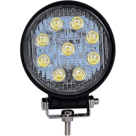 27W Runder LED-Scheinwerfer / Flutlicht, Halogenlampe, mit gestreutem Licht, 12V/24V, Slim