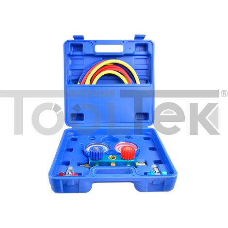 GEKO G02670 SET MANOMETRO A DUE VIE PER CONDIZIONATORE D'ARIA