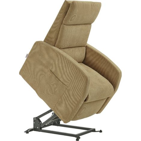 Poltrona Alzapersona Elettrica 2 Motori 72x111x86 cm Martina in Microfibra Dispositivo Medico 1 Cammello (1/4)