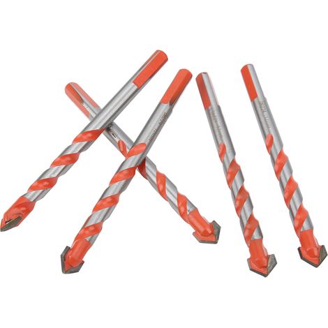 5-teiliges multifunktionales Hartmetallbohrer-Set mit Dreikantschaft, 12 mm elektrisches Bohrzubehör (1/5)