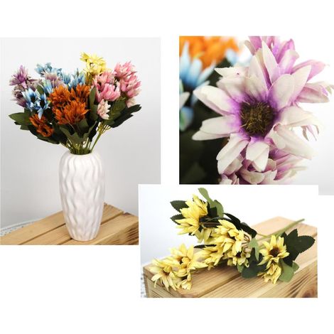 Gänseblümchenstrauß 15 Blüten 3,5 cm 5 Stiele 28 cm LTI-147
