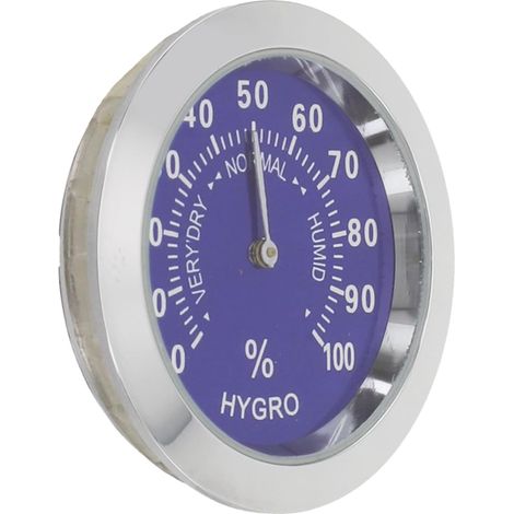 Thermomètre-hygromètre analogique noir métal, pour intérieur (1/5)