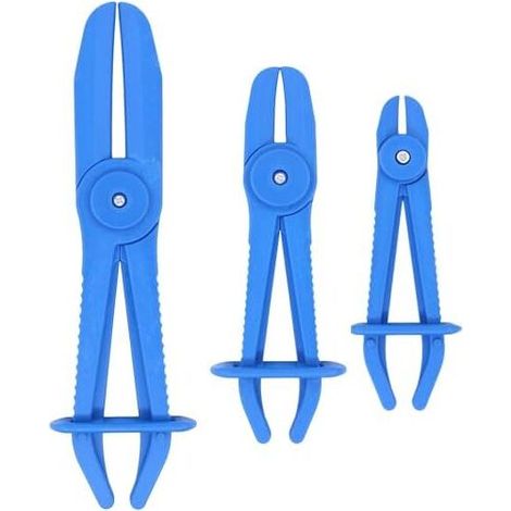 Hose Clamp Pliers, Hose Clamp Pliers, Hose Pliers Set, 3PC Hose Clamp Tool for Tightening Coolant and Fuel Hoses, Blue