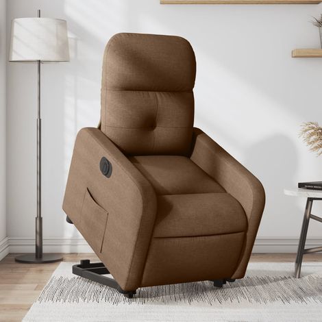 Fauteuil inclinable électrique-Chaise de relaxation-Fauteuil Relax marron tissu 329178 (1/5)