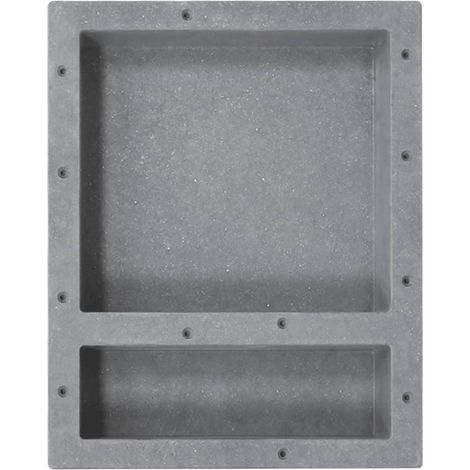 Maison Exclusive - Nicchia da Doccia con 2 Scomparti Grigio Opaco 41x51x10 cm (1/5)