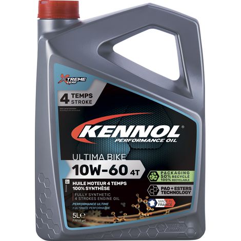 KENNOL Huile moteur 100% synthèse 4T ULTIMA BIKE 10W60, bidon 5 litres (1/2)