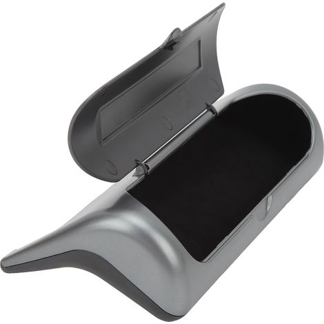 Étui à lunettes pour voiture, doublure délicate, surface lisse argentée, porte-lunettes de rechange pour Tesla Model 3 Y (1/5)