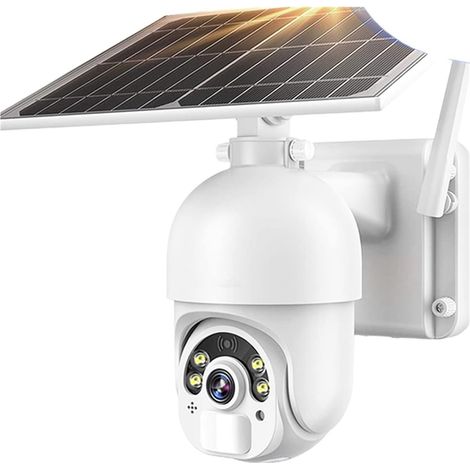 Caméra de sécurité à domicile Caméra extérieure 4G 6W panneau solaire Surveillance vidéo IP CCTV système de caméra de sécurité à domicile sans fil WiFi longue veille batterie intégrée ( Size : WiFi Ca (1/5)