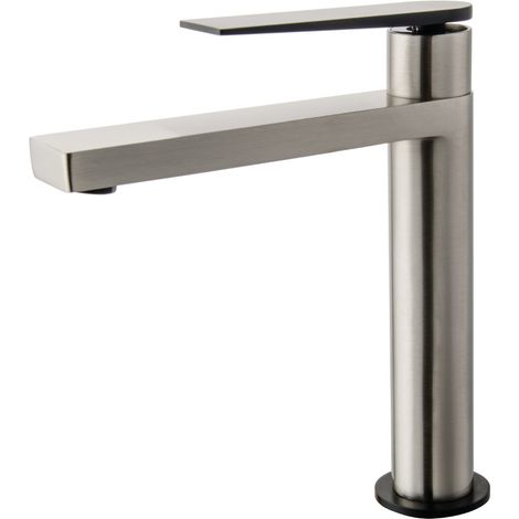 Essebagno Allure miscelatore per lavabo alto in acciaio inox e nero