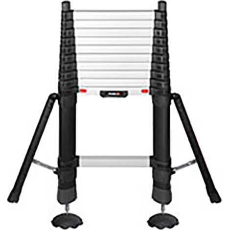 Teleskopleiter Telesteps 3.50m höhe mit Stabilisatoren und 2 integrierten Füßen  - maximale Arbeitshöhe 4.30m - TEL-72235STAB-PPS