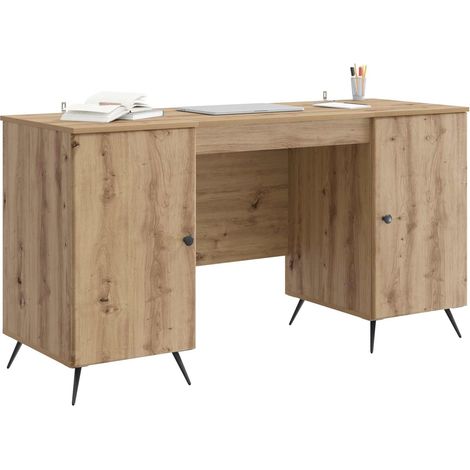 Maison Exclusive - Scrivania con lo scaffale Rovere Artigianale 142,5 x 50 x 75 cm