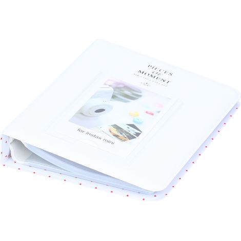 Étui de rangement pour cartes photo 3 pouces, 64 pochettes, mini album photo pour Fujifilm Instax mini 9 blanc (1/5)