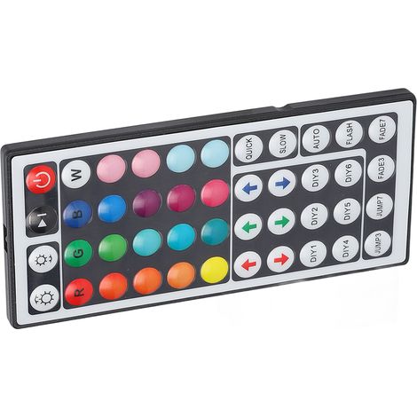 Télécommande LED 44 touches Infrarouge RGB Multicolore pour Ruban LED 5050 2835, Contrôleur Couleur avec Capteur IR (1/5)