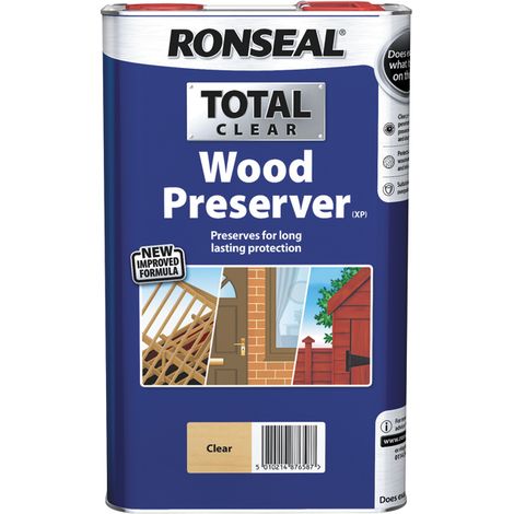 Ronseal 37658 Total Wood Preserver Clear 5 litre RSLWPCL5L