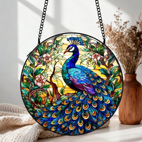 Décoration vitrail tortue attrape-soleil 12,5 cm suspension fenêtre élégante cadeau maman (1/5)