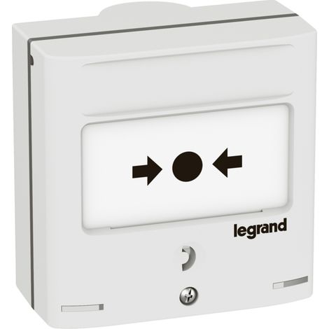 Legrand – Déclencheur manuel 2 contacts blanc avec led – Poussoir et va et vient complet – Pour installation électrique – Compatible avec interrupteurs standards