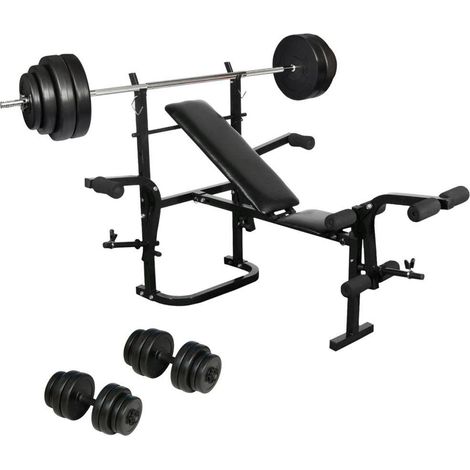 Banco de pesas con mancuernas de 30 kg para deporte y fitness 020000036 (1/5)
