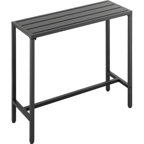 Mophorn Bartisch 1000 x 375 x 980 mm, rechteckiger Stehtisch mit stabilem Metallgestell, vielseitiger Esstisch für Küche, Tresen, Party oder als Gartenmöbel für Balkon, Garten und Poolbereich (1/5)