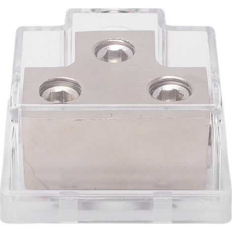 Bloc de distribution d'alimentation à 2 voies en alliage de zinc avec couvercle en plastique pour autoradio (1/5)