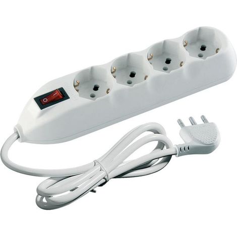 Multipresa 4st ted/bip interr+cavo bco (1/2)