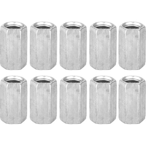 Beyamis 10 écrous à tige longue M8, écrous hexagonaux à manchon, fixations filetées d'écartement (M820) (1/5)