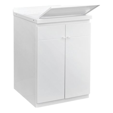 LAVATOIO CON MOBILE IN ABS E CON TAVOLA IN POLIPROPILENE- L cm. 60  x  P cm. 60 (2 ante)- DH- pezzi 1