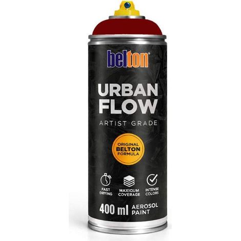 Bombe de peinture - Rouge bordeaux - Belton - Urban Flow - 400ml - Haute couvrance