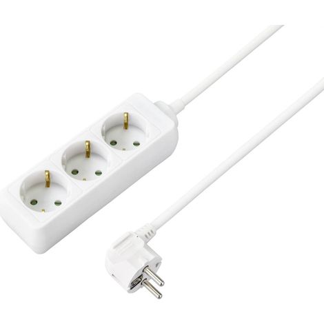 Sygonix SY-4890982 Multipresa 3 scomparti Bianco Schuko 1 pz. (1/5)