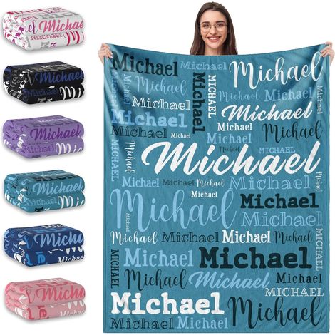 Couverture Personnalisée - Flanelle Douce - Pour Bébé Enfant Adulte - Dimensions Variées 30x40 À 60x80 Pouces - Idéale Chambre Canapé Sieste - 1 Pièce (1/5)