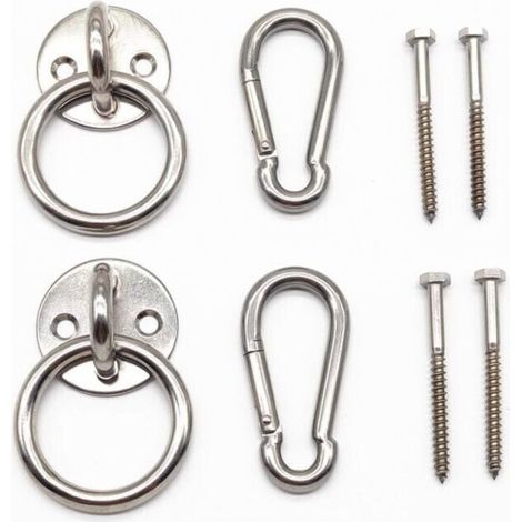 Indoor Hammock Hanging Kit with Carabiner Hooks and Stainless Steel Screws (1/5)