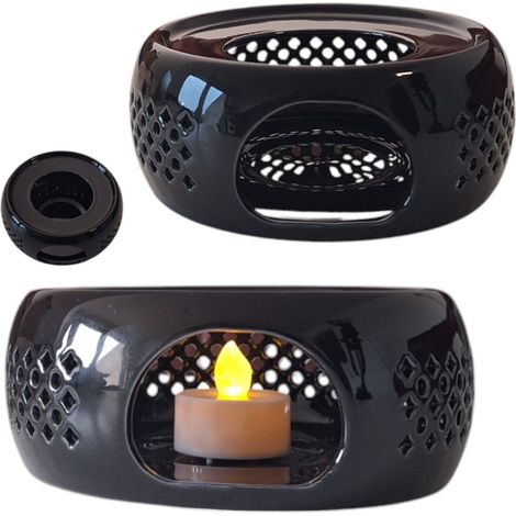 Calentador cerámico PARA jarra, hervidor, PARA vela, vela de té, negro (1/5)