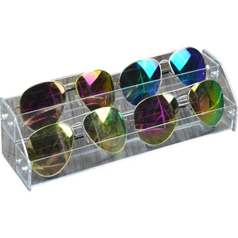 Organisateur de lunettes de soleil en acrylique, vitrine à plusieurs niveaux, boîte de rangement de table pour lunettes (deux niveaux) (1/2)
