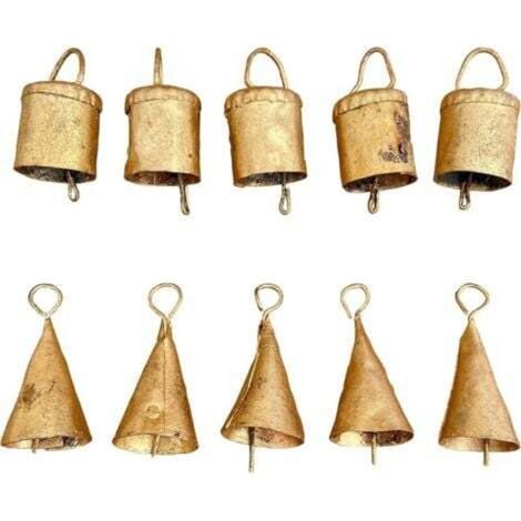 10-teiliges Weihnachtsschmuck-Set – Glöckchen für Bastelarbeiten, Heimdekoration, Weihnachtsschmuck, Weihnachtsglocken, Weihnachtsglocken zur Dekoration – Vintage, kleine Hexenglocke und Glöckchen